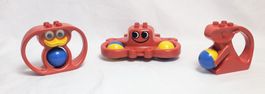 3x Lego Duplo Vintage 80er Jahre - Greiflinge - Rasseln