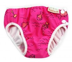 Badewindel, Babybadehose pink Fische NB 4-6kg SALE