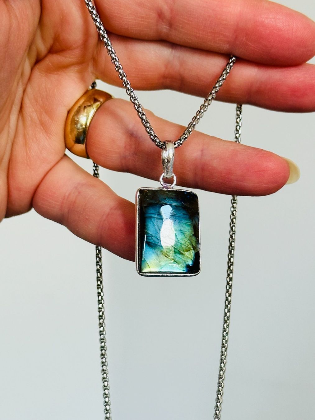 Catenine: Labradorite Gemstone Handmade Jewelry necklace – Nuovo e nell'imballaggio originale da Genève venduto da AGBERG 6
