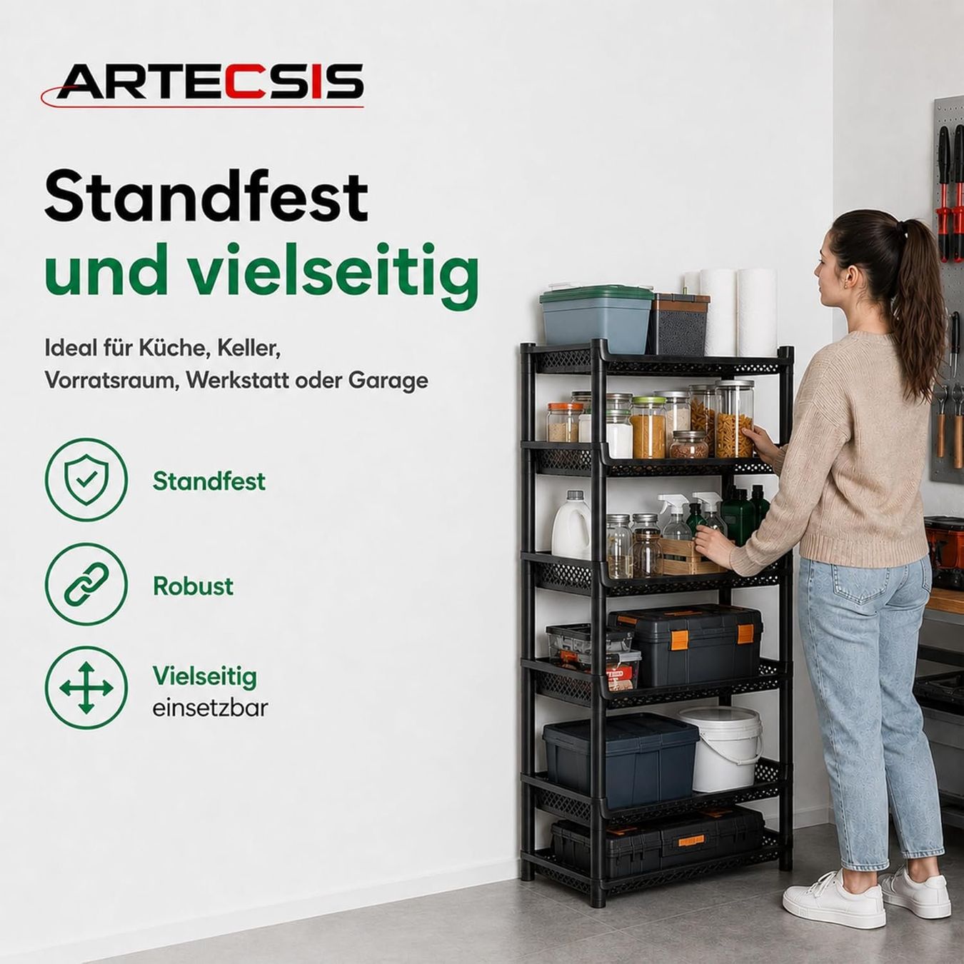 Regale: Korbregal Kunststoff Stapelbar 6 Elemente Schwarz – Neu und originalverpackt aus St. Gallen von sch_zsz7 4