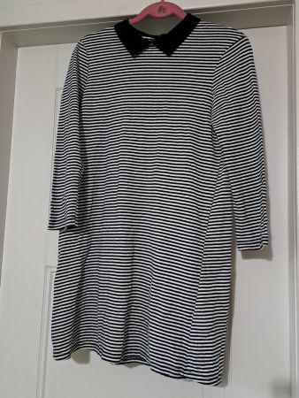 Kleid Gr. M mit Kragen, Glitzerstreifen *wie neu*