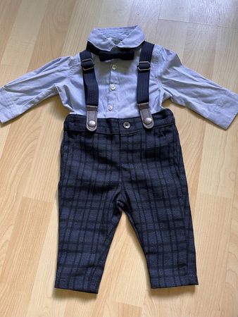 Baby Anzughose, Hemd, Hosenträger & Fliege