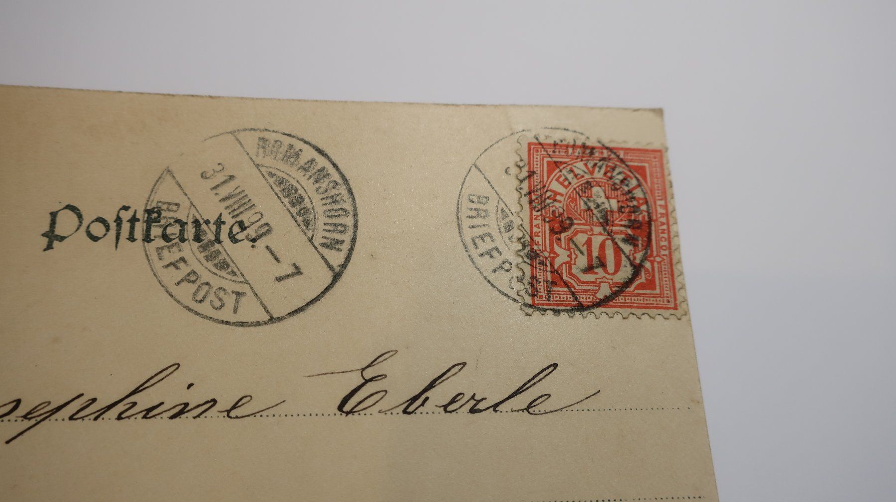 Cartoline postali: Romanshorn  1899 – Usato da Cormoret venduto da Pascalll2001 6