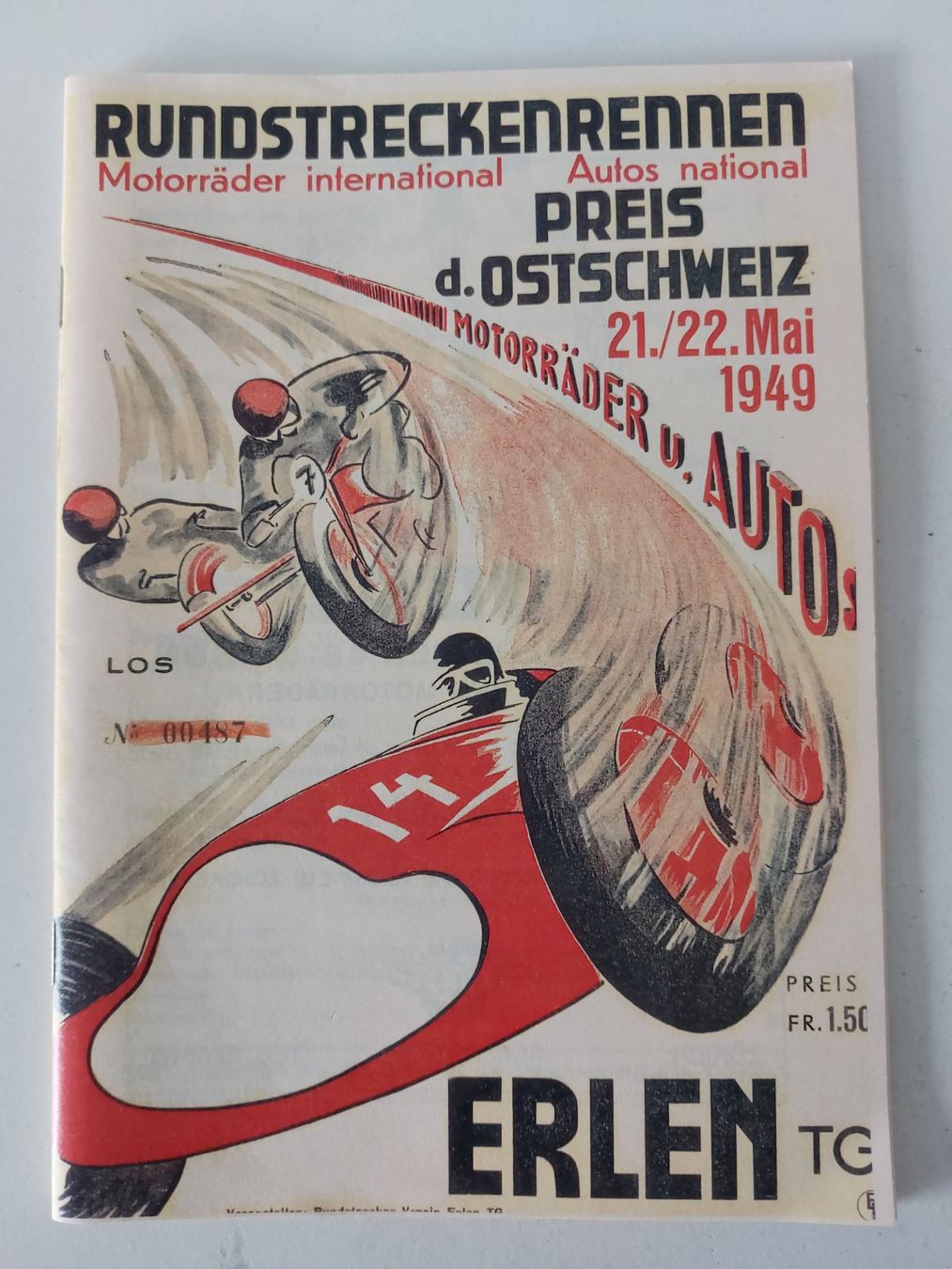 Alfa Romeo Documenti: Programmheft Erlen 1949 Rundstreckenrennen Auto Kopie – Usato da Schenkon venduto da Elbarto007