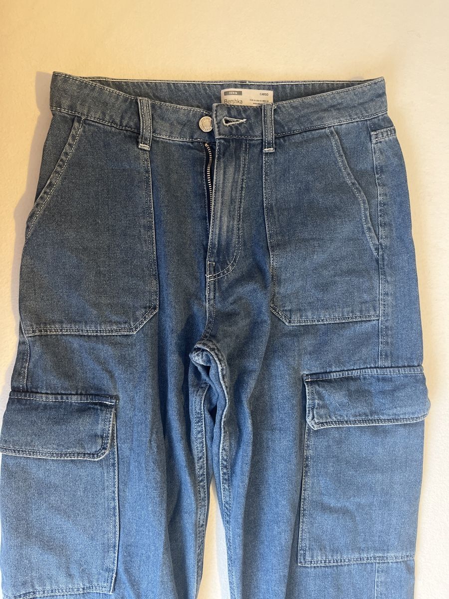 Bershka Jeans: Bershka cargo jeans gr 34 blau – Gebraucht aus Adligenswil von Phoenix2017 1
