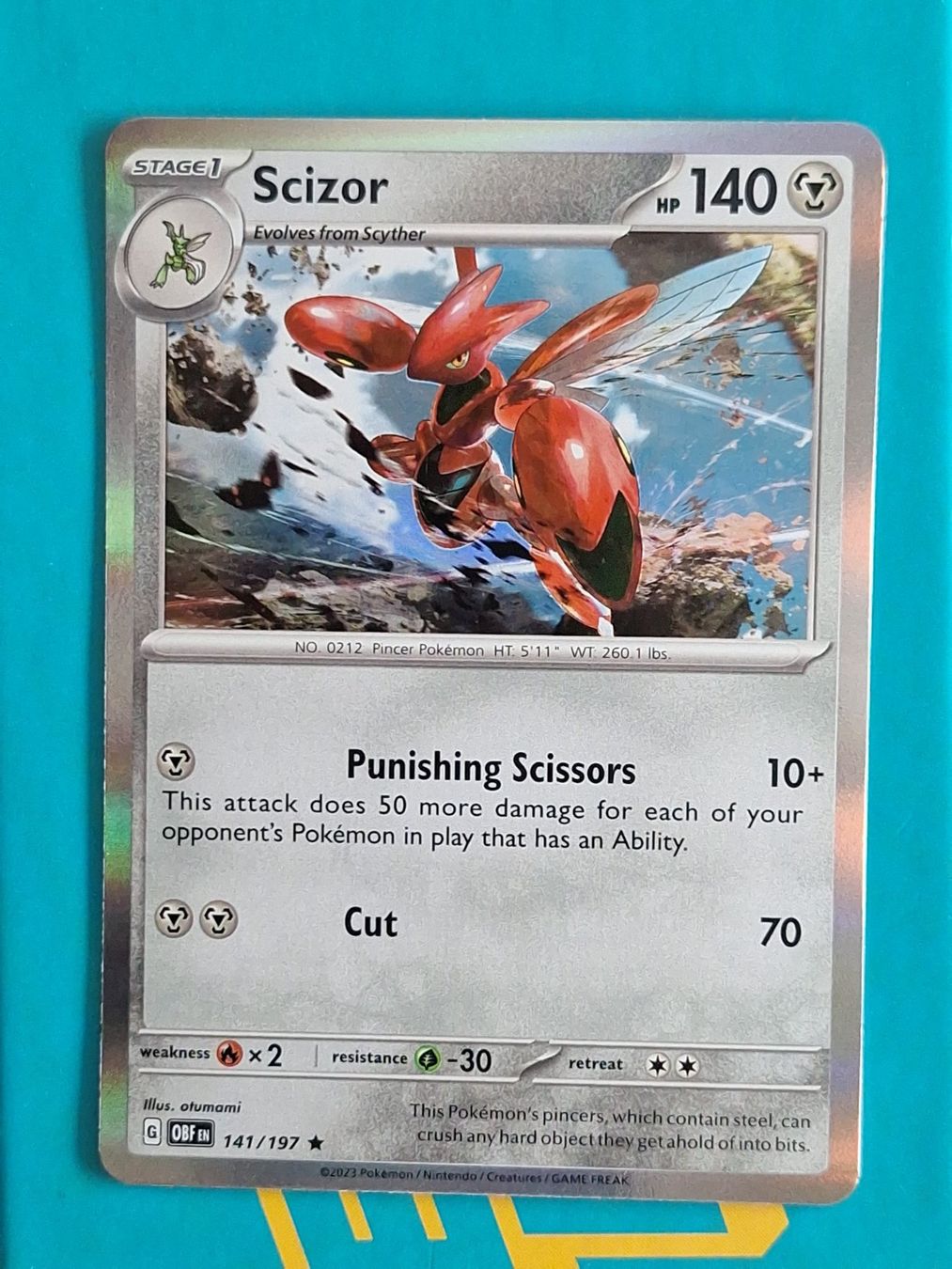Pokémon Carte collezionabili: Scizor Holo - Pokemon Obsidian Flames – Usato da Altstätten SG venduto da GGsGameshop