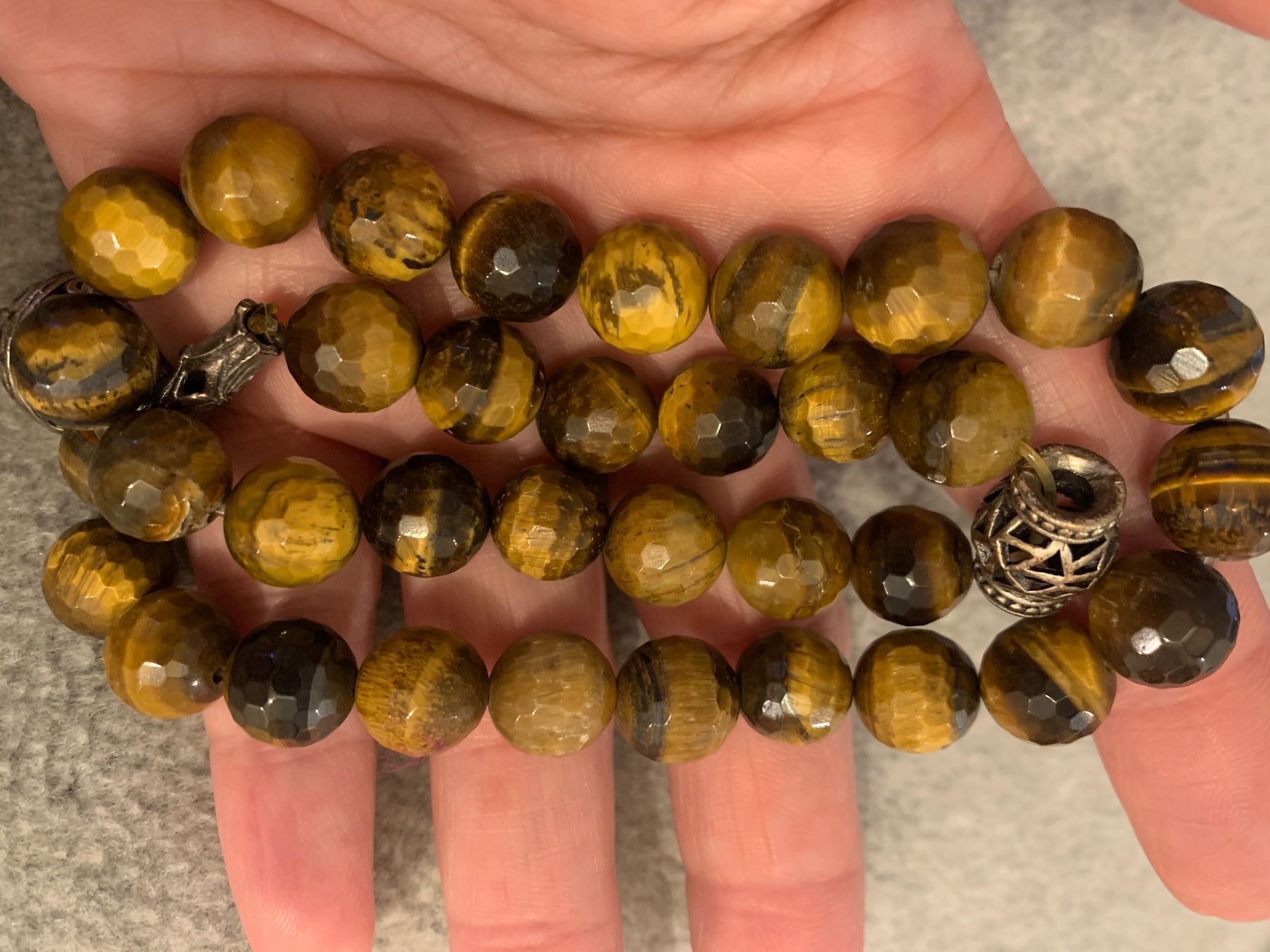 Bracciali & Braccialetti: Edelstein Armband, Tigeraugen, Versilbertverscluss – Usato da Nuerensdorf venduto da gokden1336 4