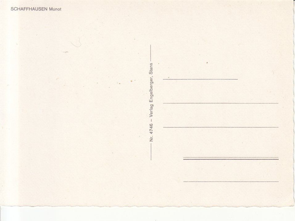 Cartoline postali: Schaffhausen ca. 1965 – Usato da Bürglen TG venduto da StampGraf 1