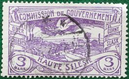 Alte Briefmarke "Haute Silesie", 3 Mark