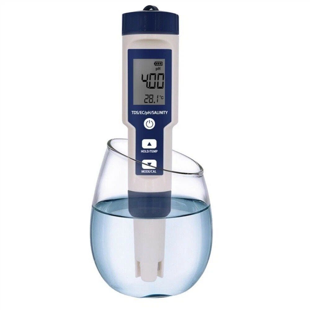 Misurare: PH TDS EC Digital Messgerät 5in1 Wassertester Mit leuchtung – Nuovo (secondo la descrizione) da Kirchdorf AG venduto da csnmclub 4