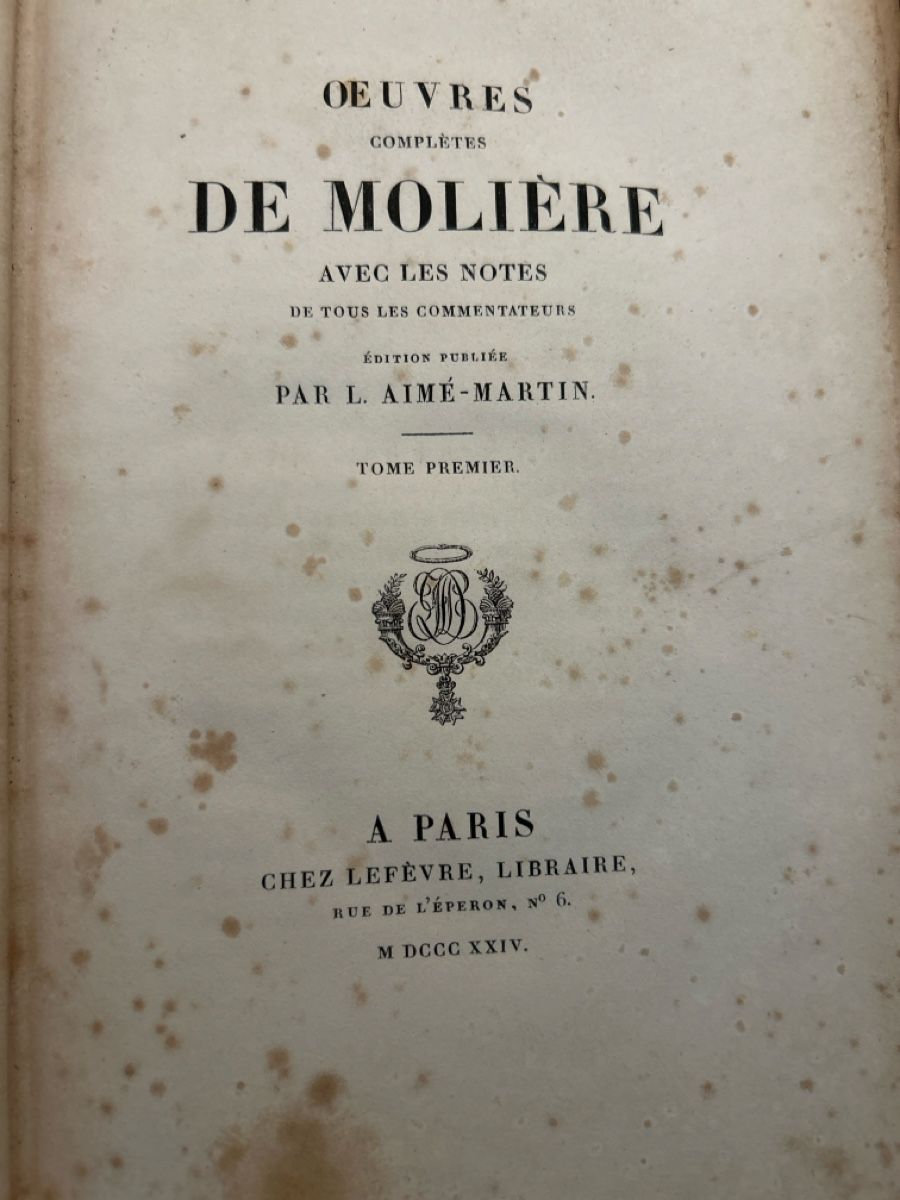 Libri: Œuvres Complètes de Molière, tome I – Usato da Céligny venduto da isa_lgy2