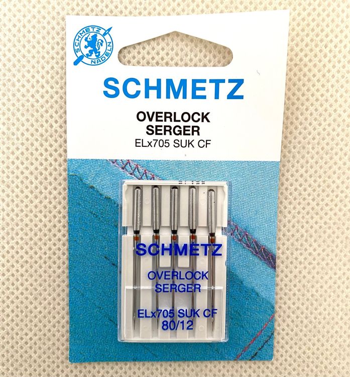 Schmetz Nähmaschinennadeln Overlock 80/12 (Neu und originalverpackt) in ...