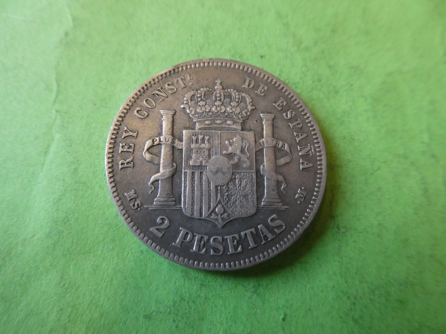 Tutti le monete: Spanien 1882, 2 Pesetas   Silber – Usato da Hinterforst venduto da Rohusri 1