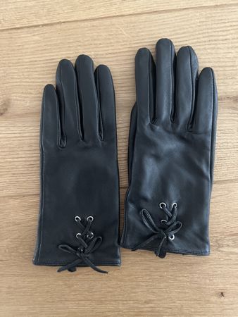 Schwarze Lederhandschuhe Grösse S Winter