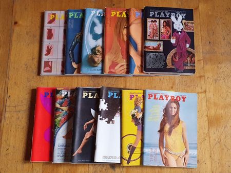 Lot de 12 numéros de la revue Playboy 1971 - édition US