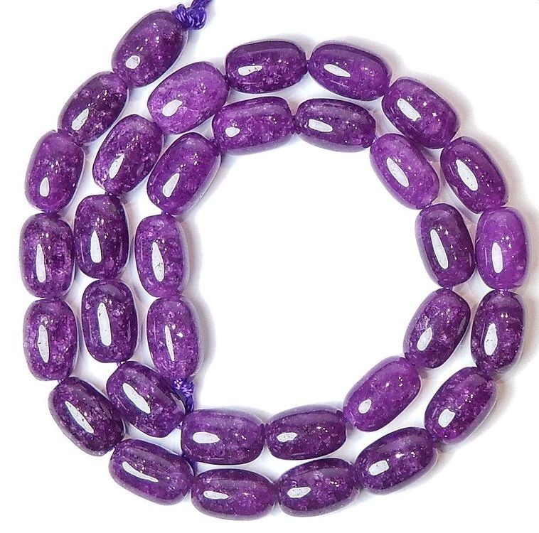 Catenine: 1 Strang echte dunkle Amethyst Perlen 12 x 8 mm – Nuovo (secondo la descrizione) da Müllheim Dorf venduto da GUENI01