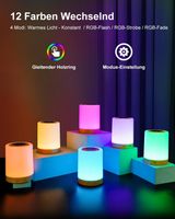 2er Set Nachttischlampe Touch Dimmbar