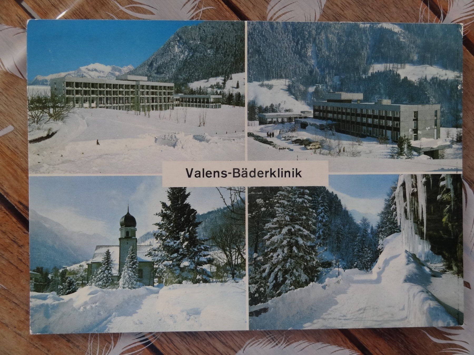 Cartoline postali: Valens-Bäderklinik - hiver suisse - 1985 – Usato da St Léonard venduto da Riglin