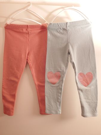 2 gefütterte Leggings, Grösse 104