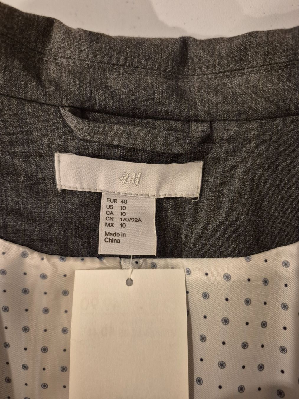 H&M Jacken: Business-Blazer, Anthrazit, H&M, Grösse 40, NEU – Neu und originalverpackt aus La Neuveville von Vestiaire_2011 3