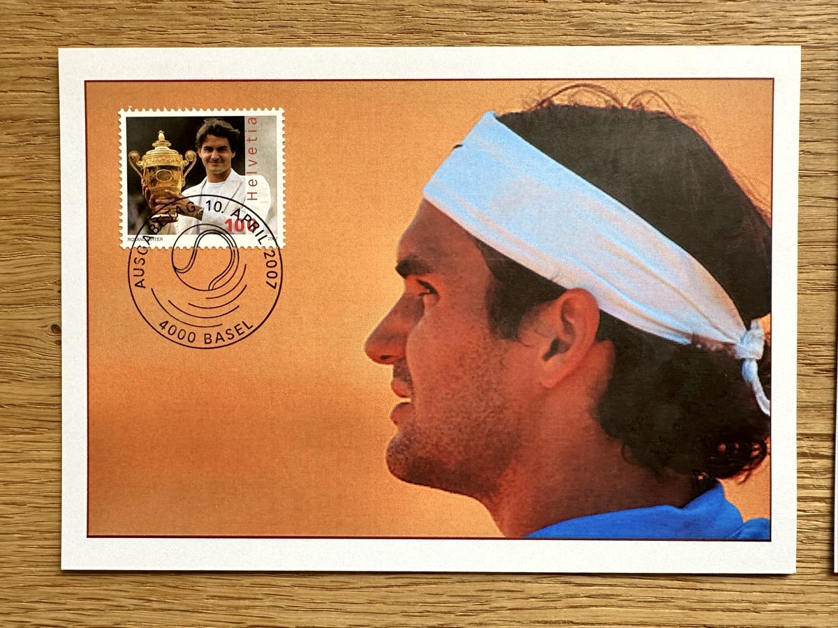 Tutti i francobolli: Schweiz - 2007 FDC Roger Federer Portrait Karten  – Usato da Schmitten / FR venduto da Samsara169 1