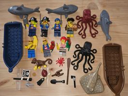 Lego Piraten Set mix Figuren Tiere Boote Zubehör Konvolut