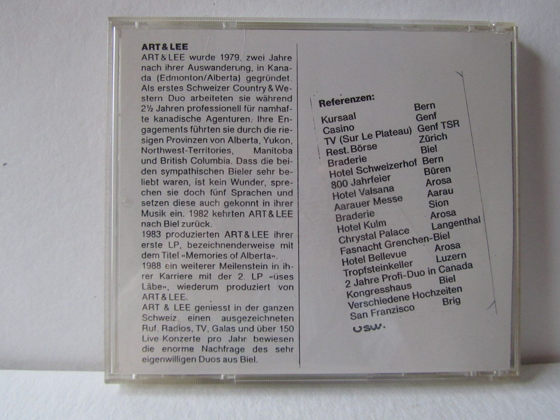 CD: Art & Lee, CD, Alberta und üses Läbe – Usato da Weiningen ZH venduto da dietsch57 1