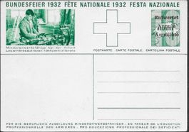 1932 BILD-BF Karte 55a * Aufdruck ENTWERTET selten ab 1.-