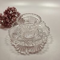 schwere Kristallglas Konfektschale, upcycling, vintage