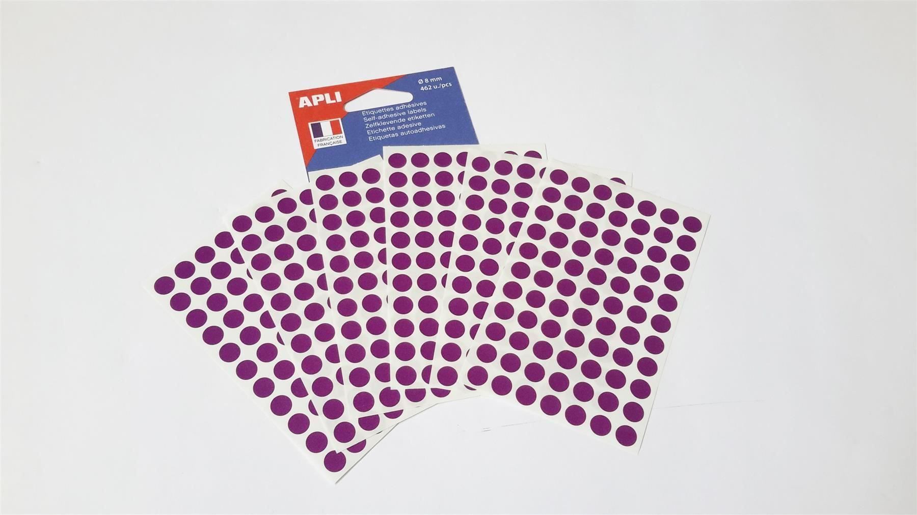Aufkleber: Markierungspunkte, violett, 8mm, 462 x – Neu und originalverpackt aus St. Gallen von cointec 3