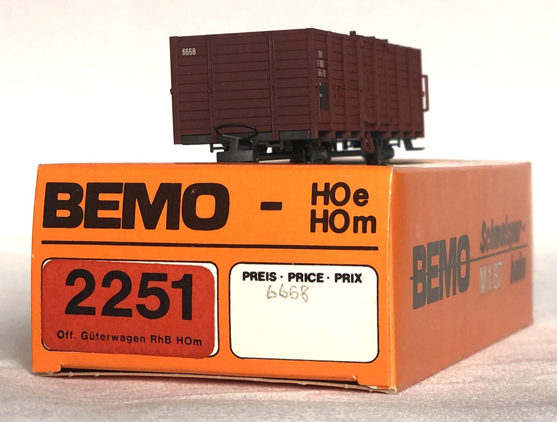 Bemo Modellini di ferrovie: RhB E 6668, Bemo-Nr: 2251 – Nuovo e nell'imballaggio originale da Luzern venduto da florapic 1