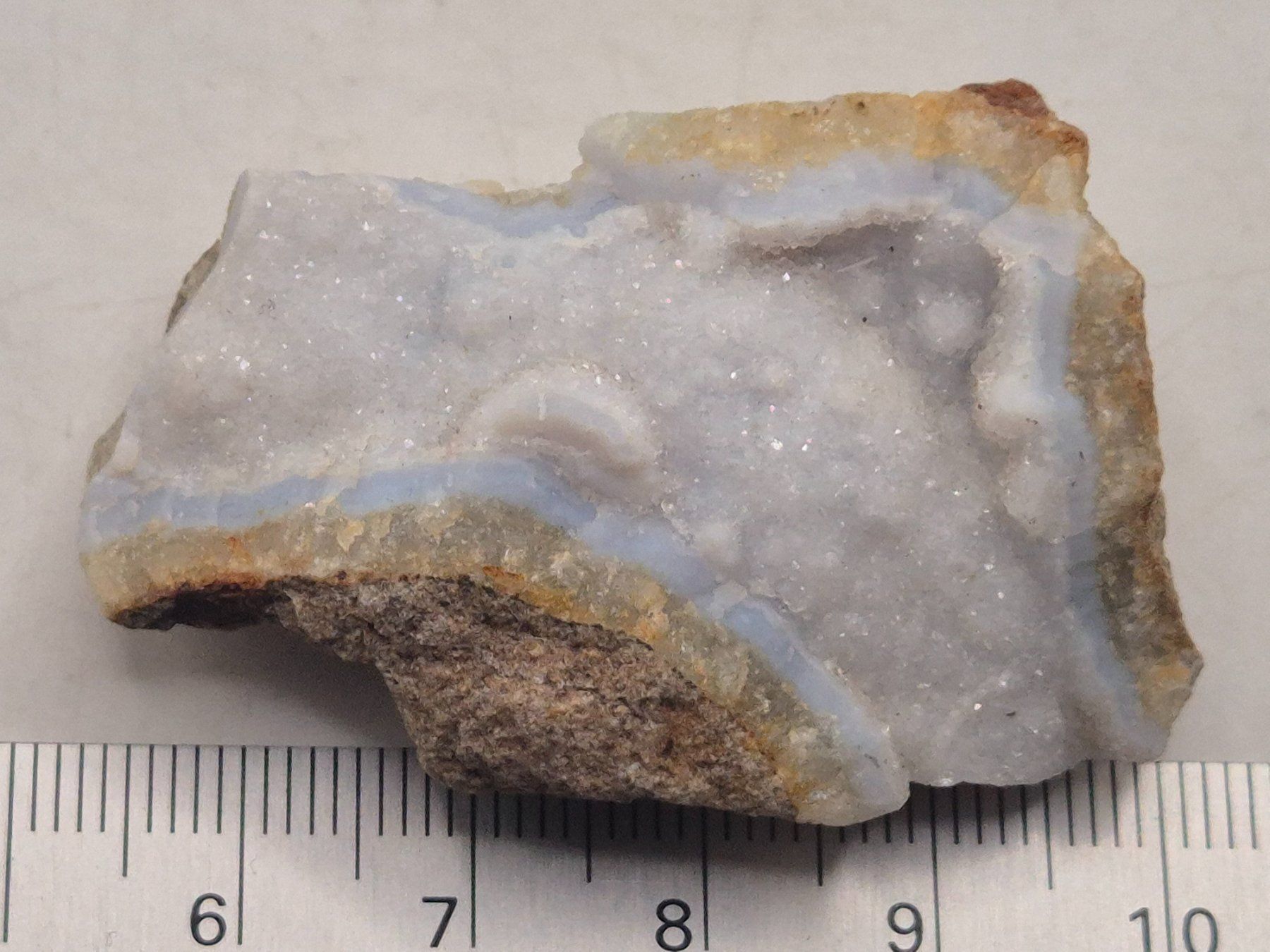 Minerali & Pietre curative: Lagenachat "Blue lace",  (31) – Nuovo e nell'imballaggio originale da Winterthur venduto da LukasMineralienOase 2