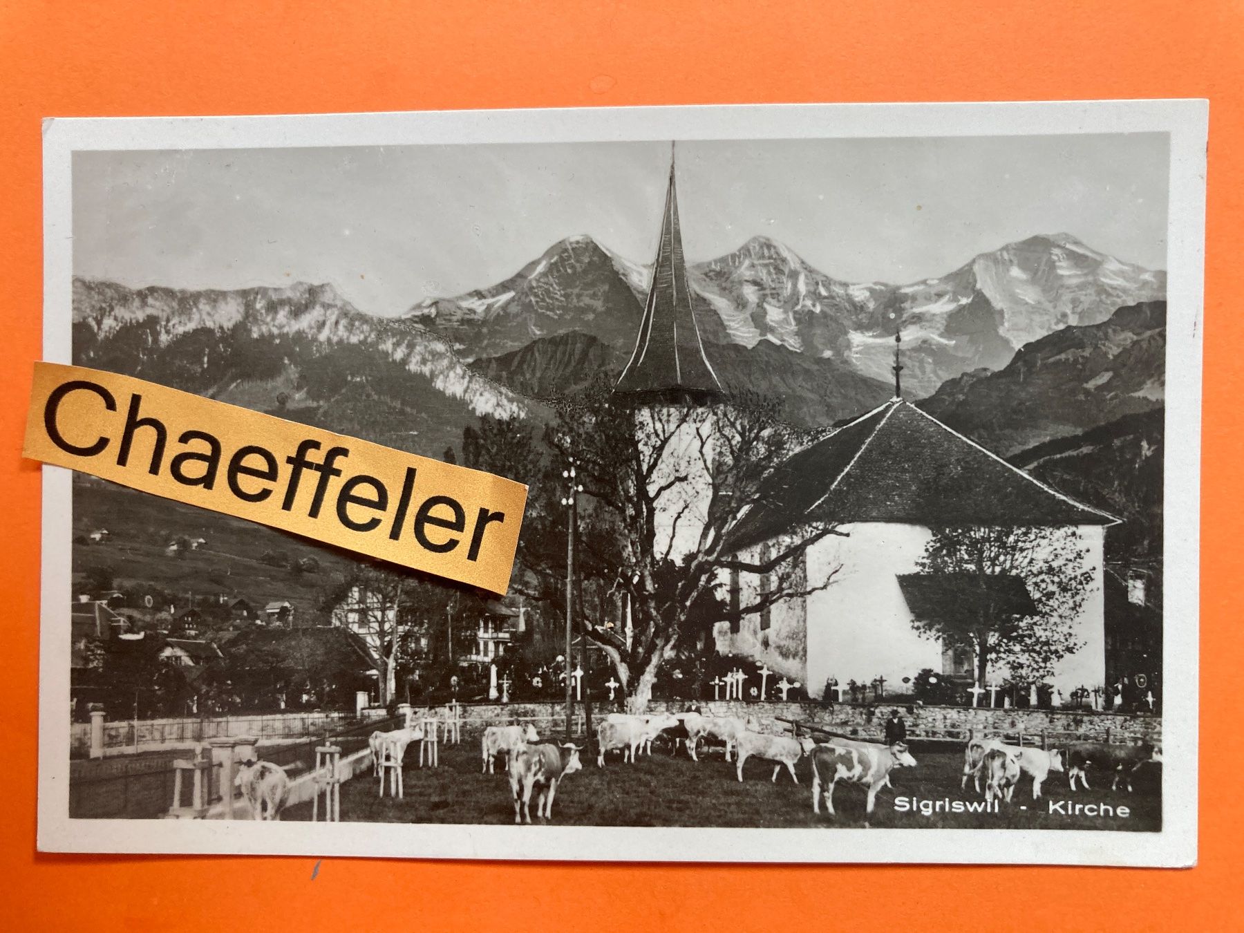 Ansichtskarten: 1937 Sigriswil - Kirche – Gebraucht aus Zürich von Chaeffeler