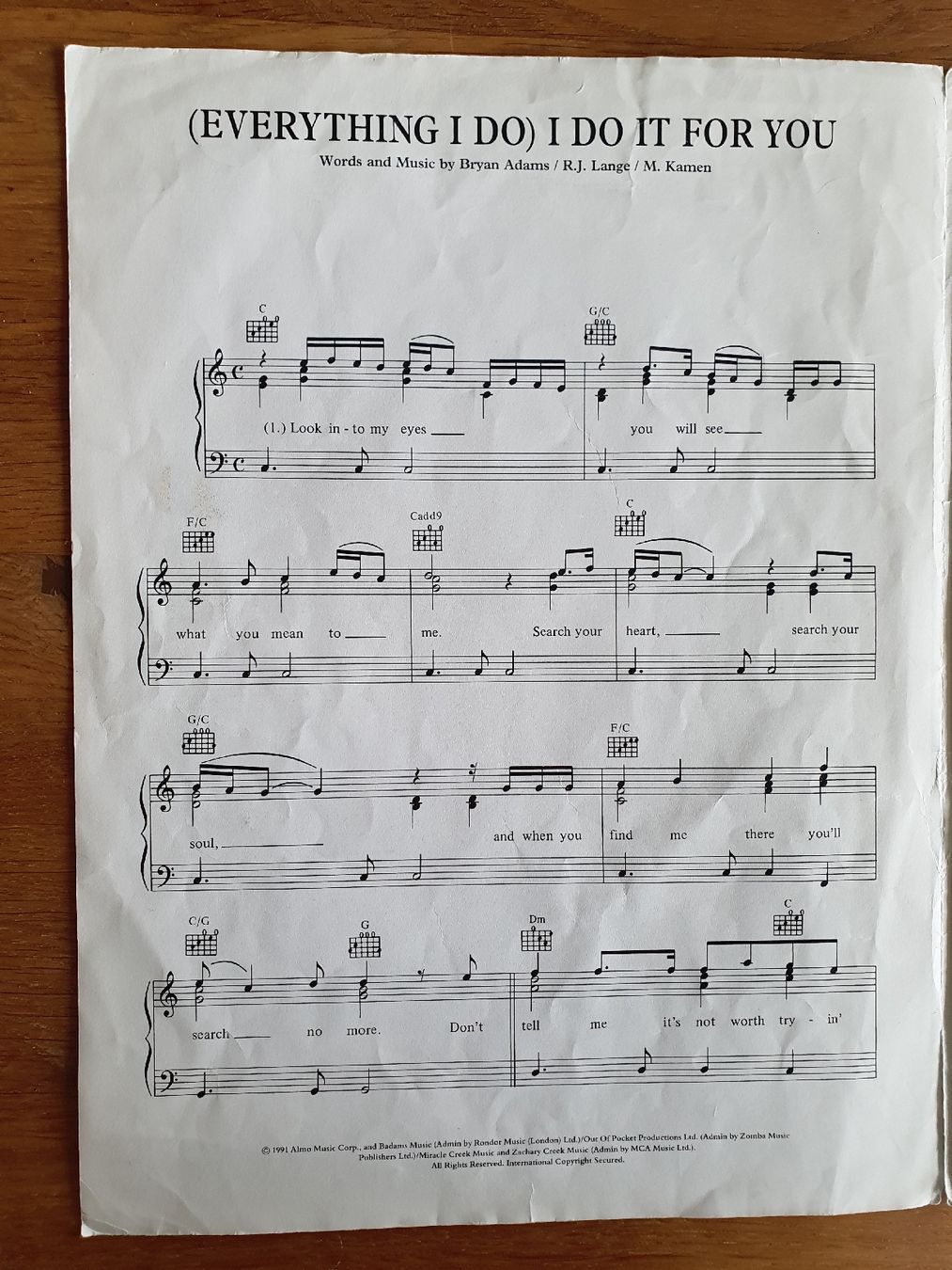 Libri: Bryan Adams - Noten (Everything I Do) Hit – Usato da Thun venduto da Reb80 1