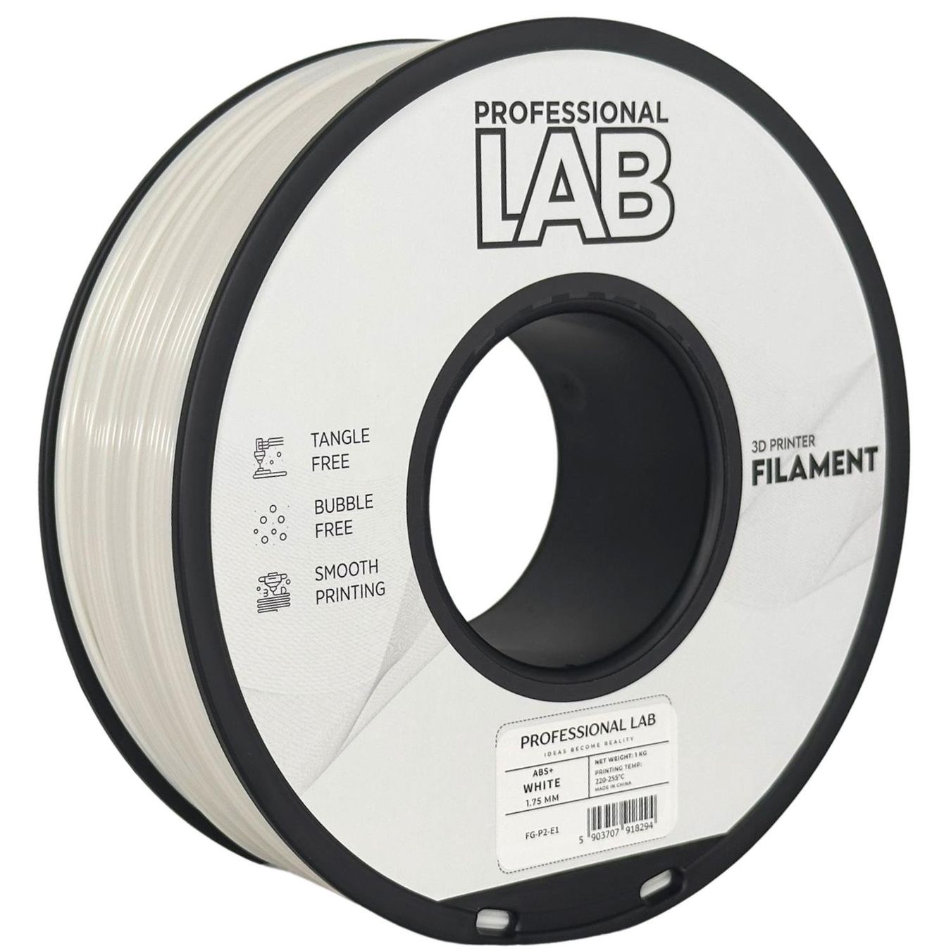 Stampanti 3D: ABS+ Filament, 1.75 mm, 1 kg, Weiss – Nuovo e nell'imballaggio originale da Uffikon venduto da DisimaTec
