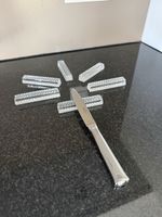 6 Vintage Messerbänke Messerbänkli aus Kristall