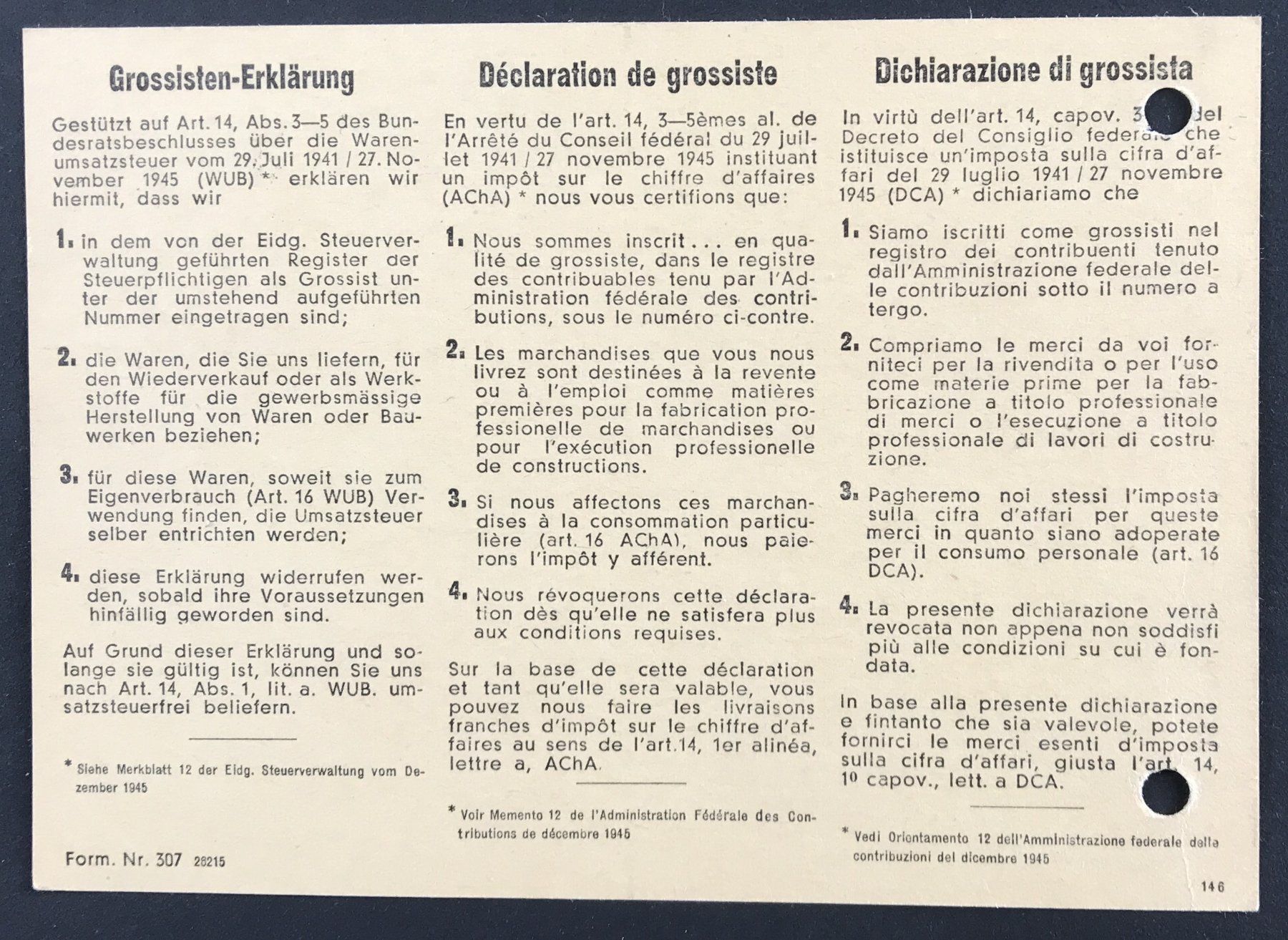 Tutti i francobolli: POSTKARTE 1946 – Usato da Ostermundigen venduto da Kari1937 1