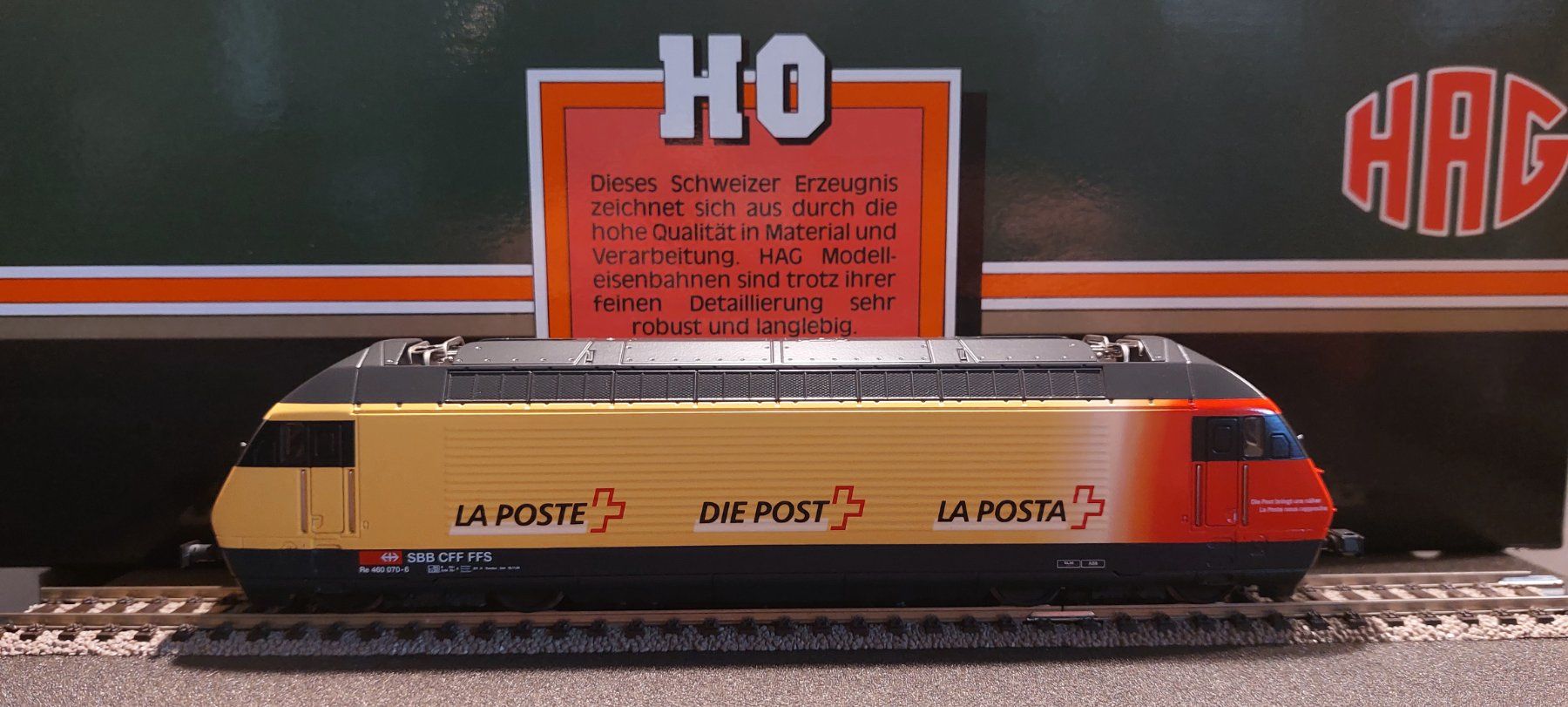 Hag Trains électriques: HAG 281 - Re 460 070-6 "LA POSTE DIE POST LA POSTA" der SBB – Neuf (Voir description) à Rotkreuz par MOBAHN-1zu87 2