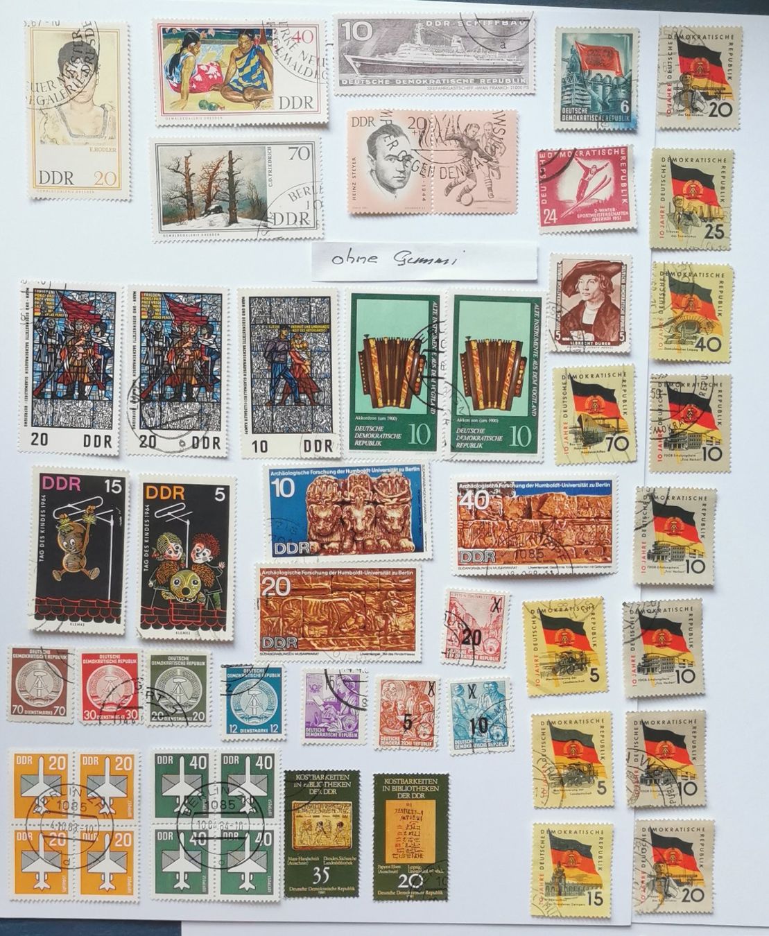 Alle Briefmarken: DDR Briefmarken Sammlung ohne Gummi – Gebraucht aus Aadorf von Chnorli-Furz