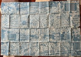 Antiker Murerplan der Stadt Zürich Bachmann Heliografie