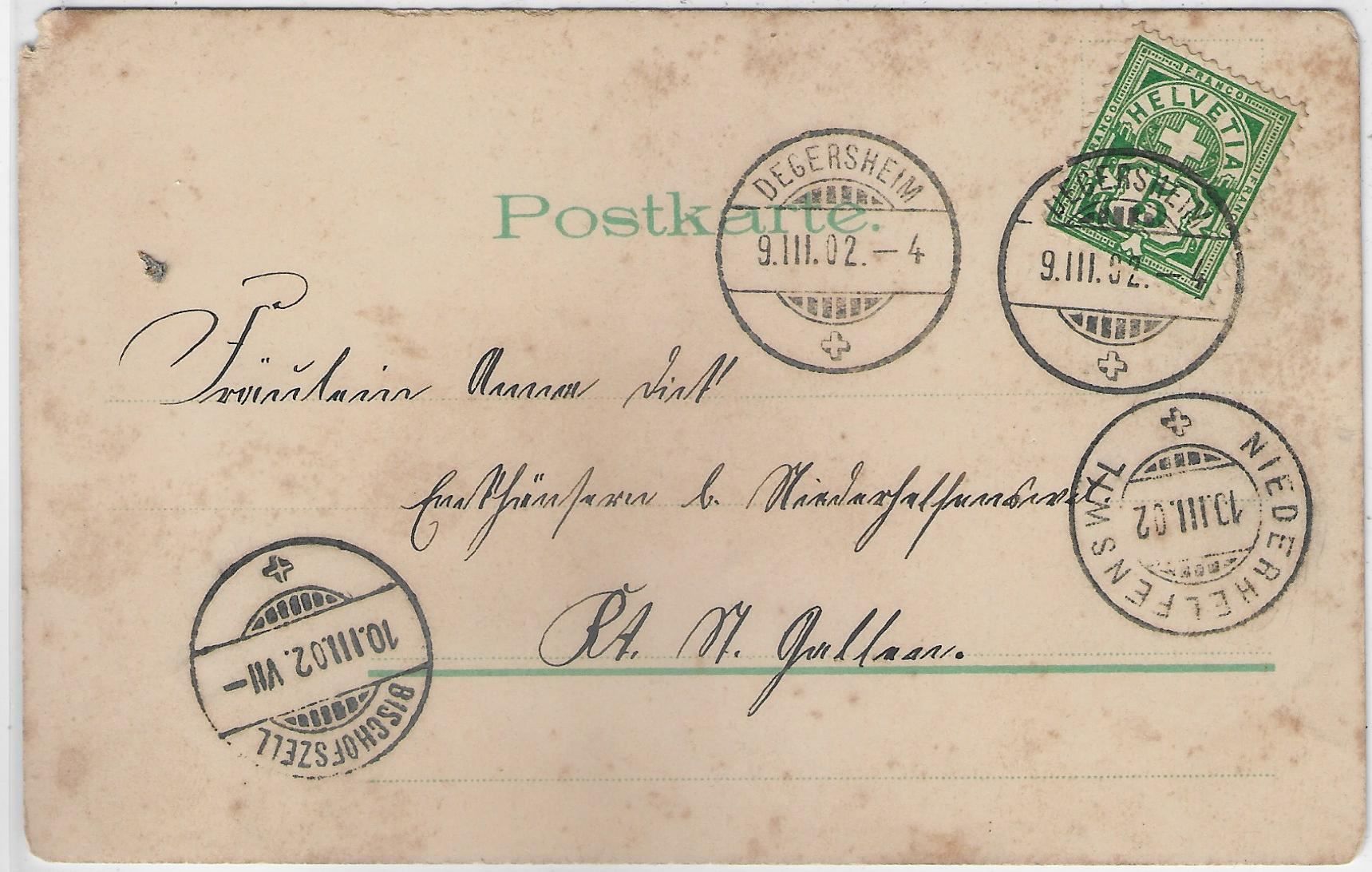 Cartoline postali: Kinderkopf - Jugendstil-Litho – Usato da Ettingen venduto da Kartenplanet 1