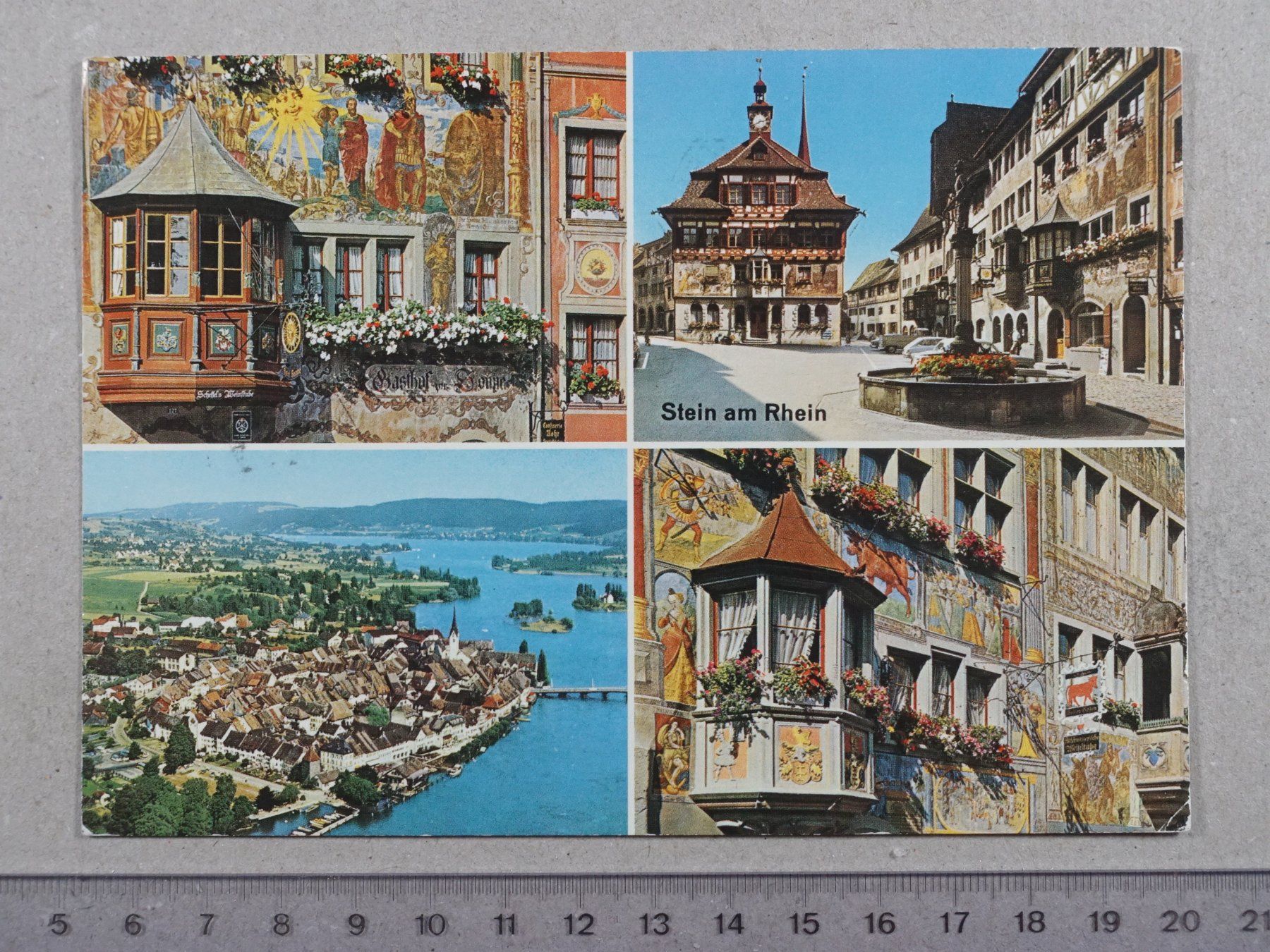 Cartoline postali: Stein am Rhein, 1970 – Usato da Lenzburg venduto da fh1