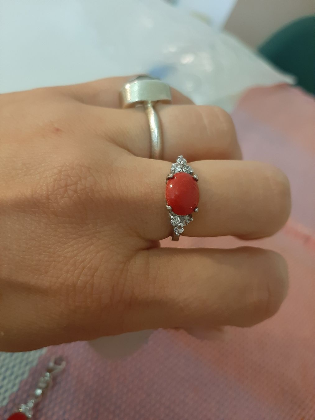 Ohrringe & -stecker: Silber Schmuck-Set mit roten Korallen Steinen – Neu (gemäss Beschreibung) aus Zürich von mco_nd92 3