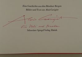 ALOIS CARIGIET: BIRNBAUM BIRKE BERBERITZE SIGNIERT, SIGNATUR