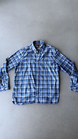 Tommy Hilfiger Herren Men's Blue Plaid Shirt Size XXL Used