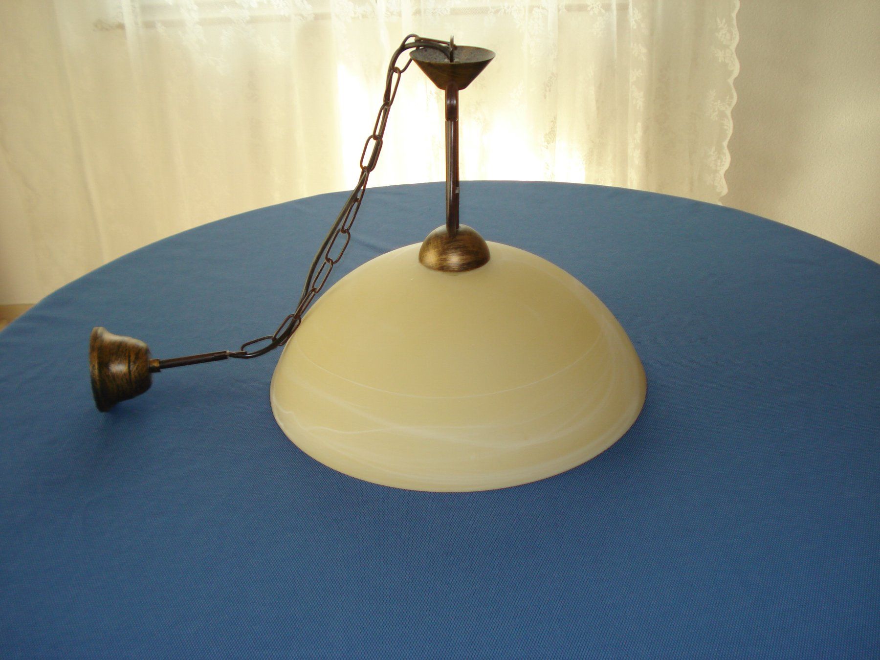 Lampen: HÄNGELAMPE MILCHGLAS LAMPENSCHIRM VANILLE - WEISS MARMORIERT – Gebraucht aus Zwingen von ebonyeyes 9
