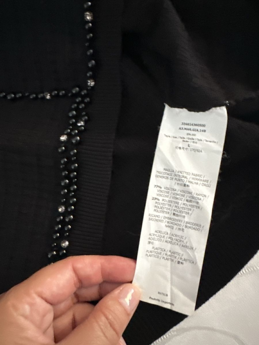 Marella Giacche: Marella Damen Strickjacke schwarz Grösse L mit Perlen – Nuovo (secondo la descrizione) da Niederglatt ZH venduto da Laurita1972 3