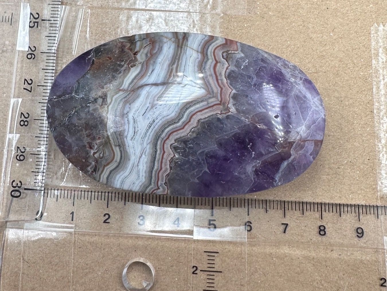 Minerali & Pietre curative: Amethyst mit Achat Handschmeichler Heilstein – Nuovo e nell'imballaggio originale da Männedorf venduto da Handschmeichler 4