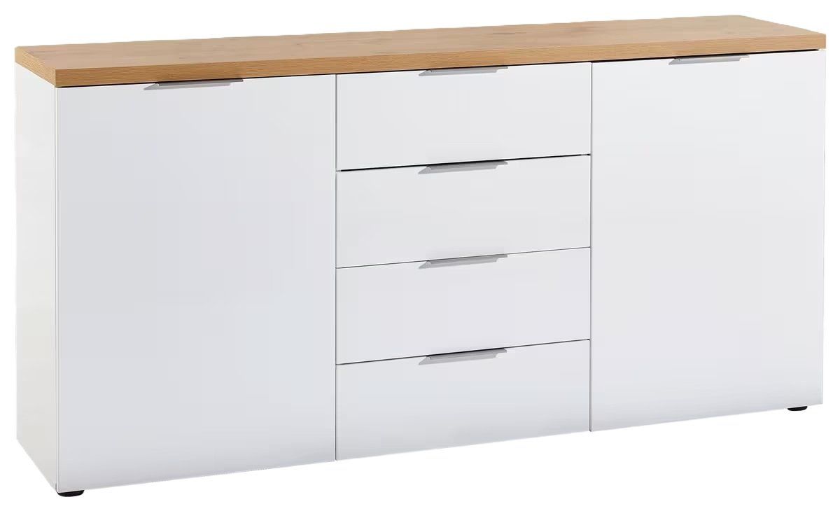 Commodes: Kommode 180 cm, weiss mit Eichenplatte – D'occasion à Effretikon par Zanx