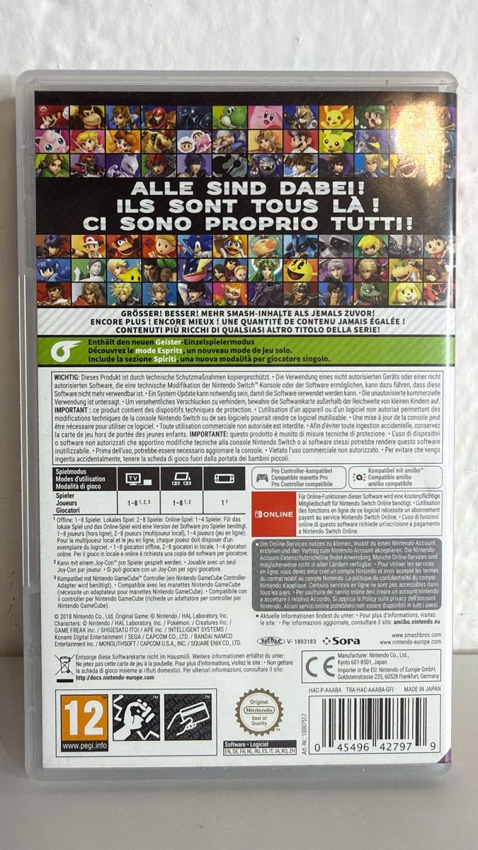 Nintendo Giochi: Super Smash Bros Ultimate Nintendo Switch Game - Excellent! – Usato da Ehrendingen venduto da bubulence 1